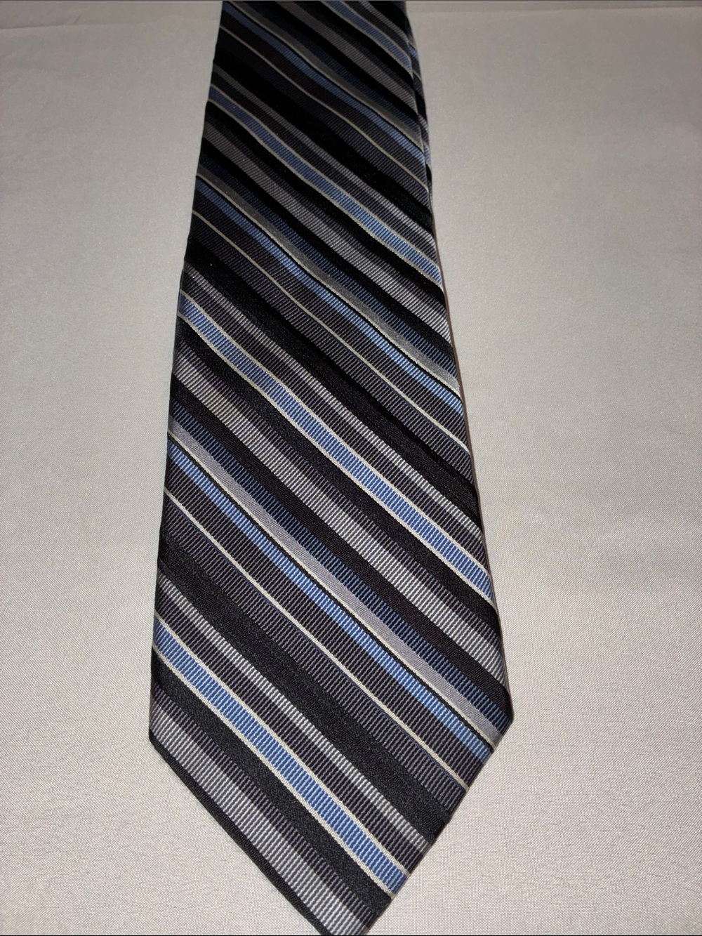 Joseph Abboud Vintage Blue & White Striped Tie
